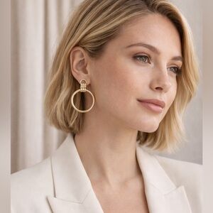 Ophelia Roe Gold Hoop Knot Earrings | Chic Minimal Statement | Nickel Free